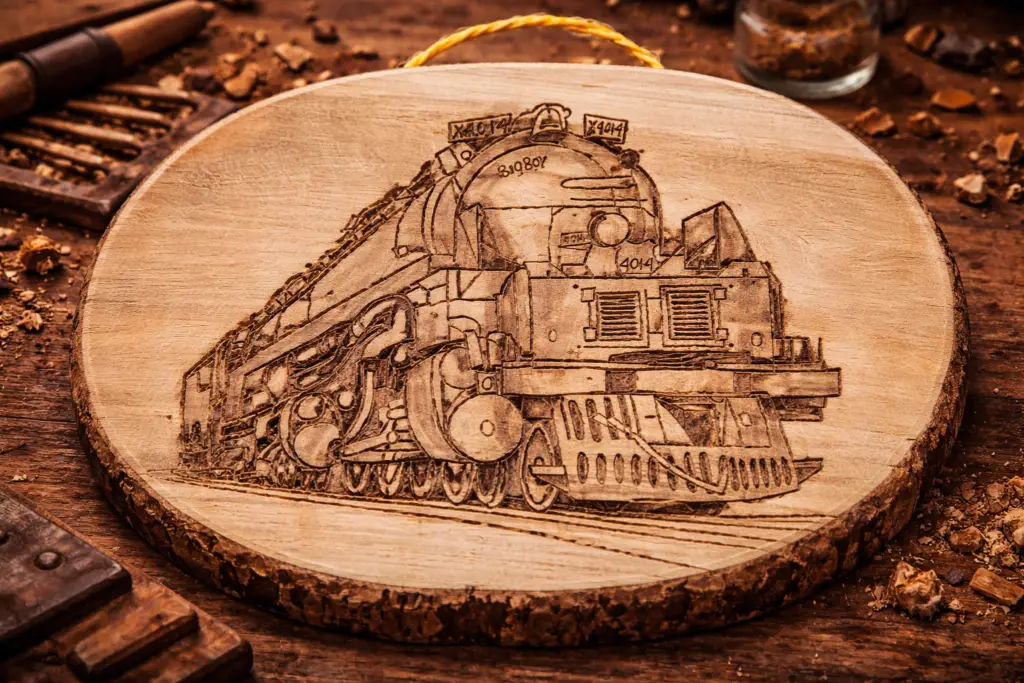 Trein op hout groot
